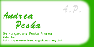 andrea peska business card